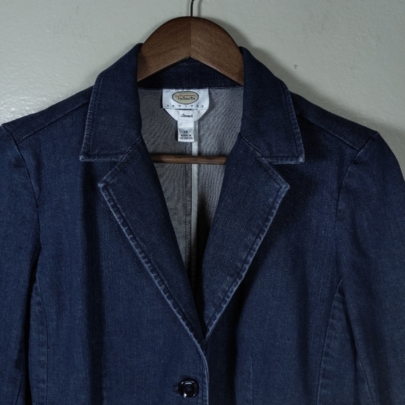 Talbots Petites Stretch Two Button Denim Jacket - Picture 3 of 7